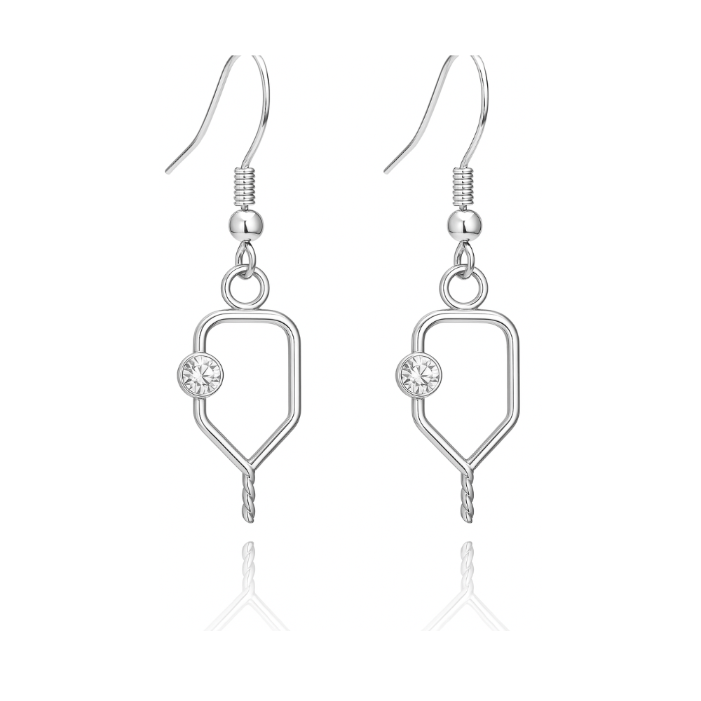 Pickleball Paddle CZ Earrings - Pick Color