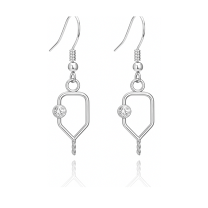 Pickleball Paddle CZ Earrings - Pick Color