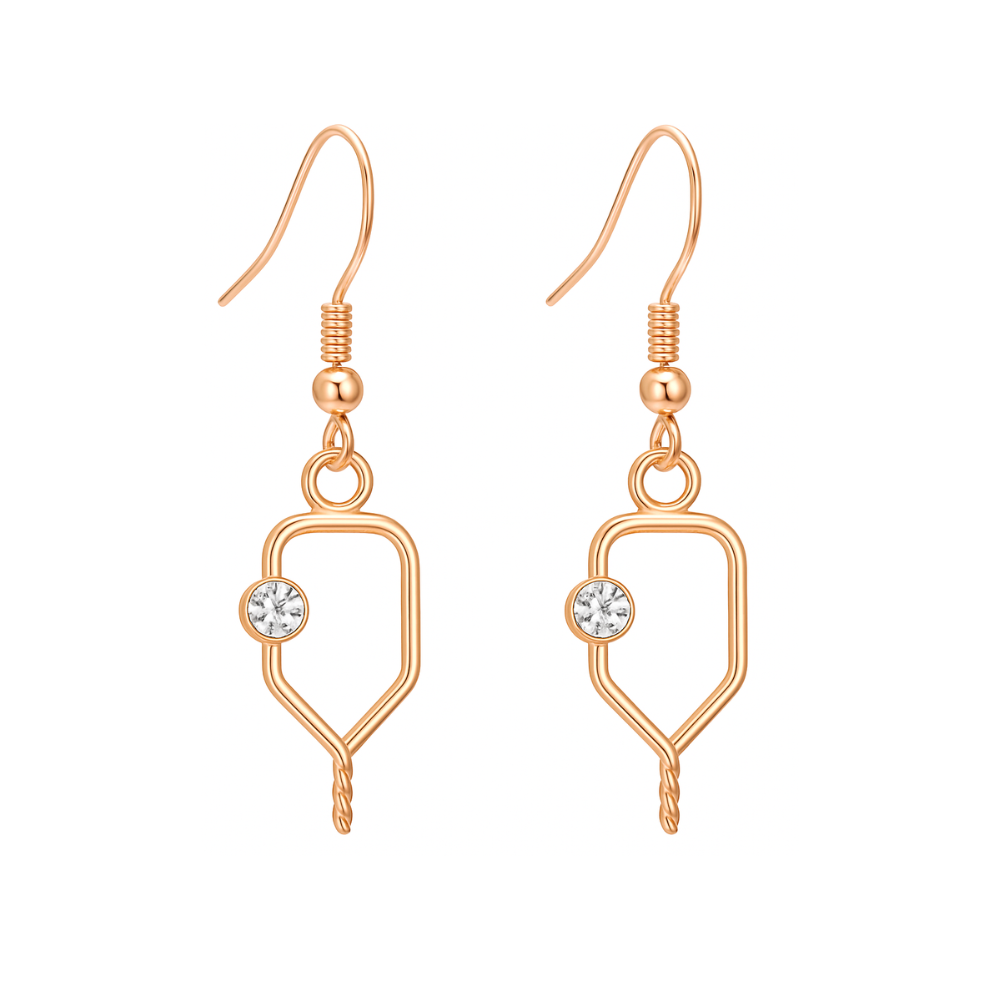 Pickleball Paddle CZ Earrings - Pick Color