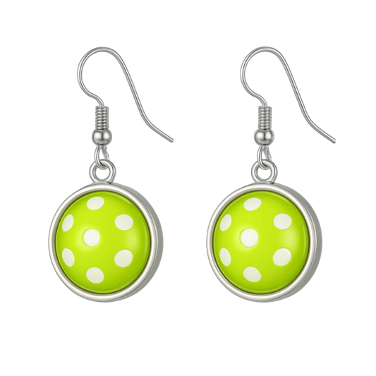 Pickleball Cabochon Dangle Earrings