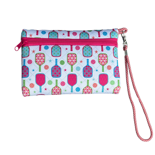 Pickleball Wristlet Wallet Clutch Purse