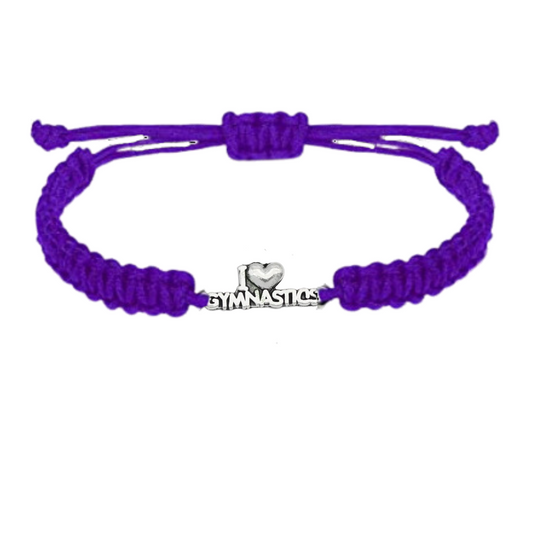 Love Gymnastics Adjustable Rope Bracelet - Pick Colors