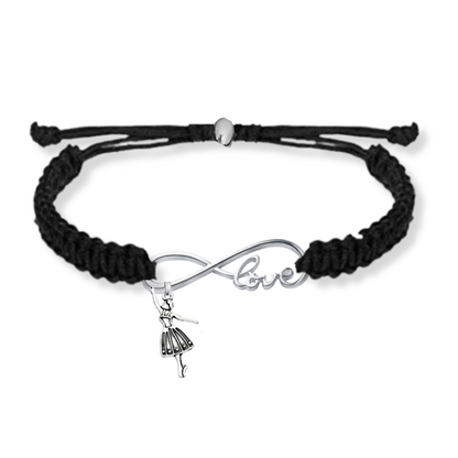 Dance Infinity Adjustable Rope Bracelet - Pick Charm