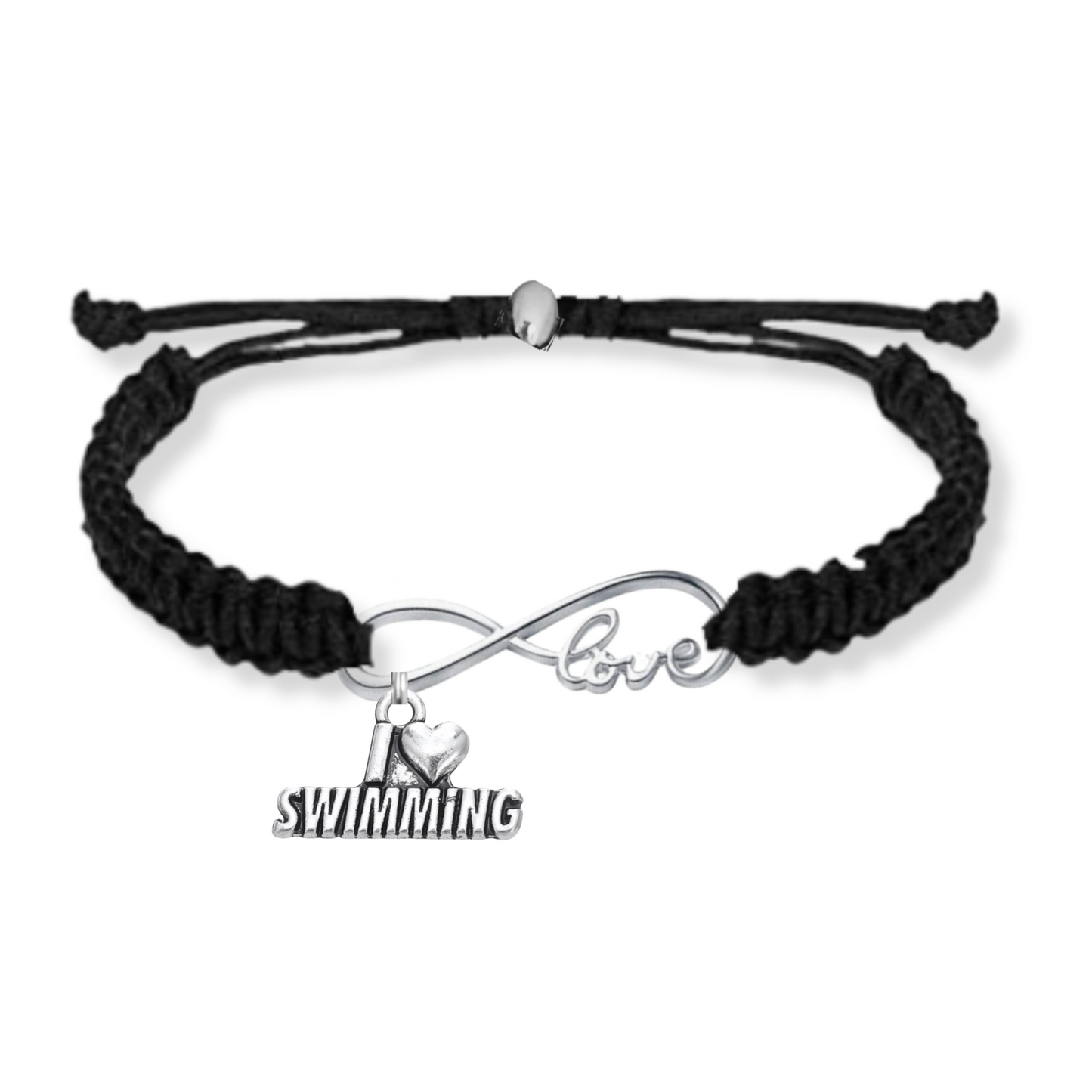 Swim Love Infinity Rope Bracelet - Pick Color & Charm