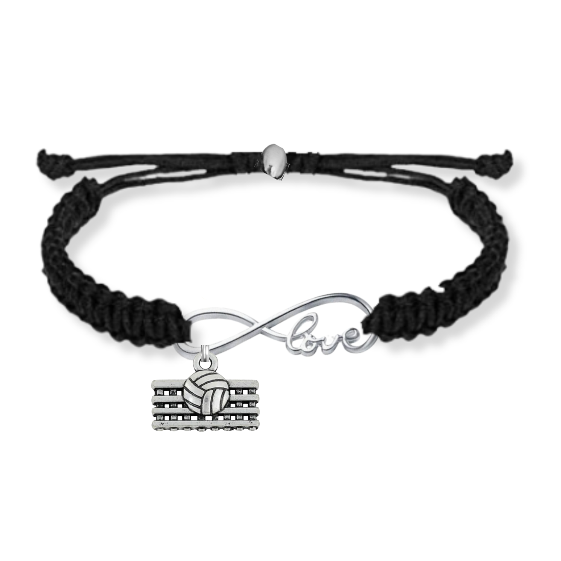 Volleyball Love Infinity Rope Bracelet - Pick Color & Charm