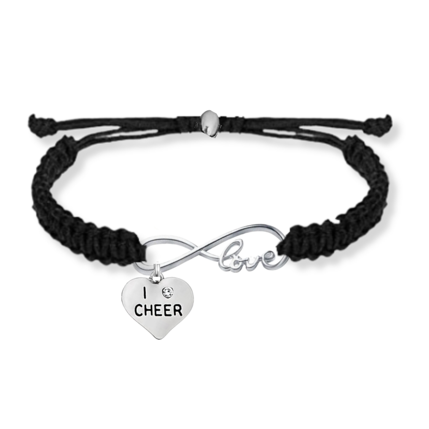 Cheer Love Infinity Rope Bracelet - Pick Color & Charm