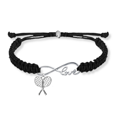 Tennis Love Infinity Rope Bracelet - Pick Color & Charm