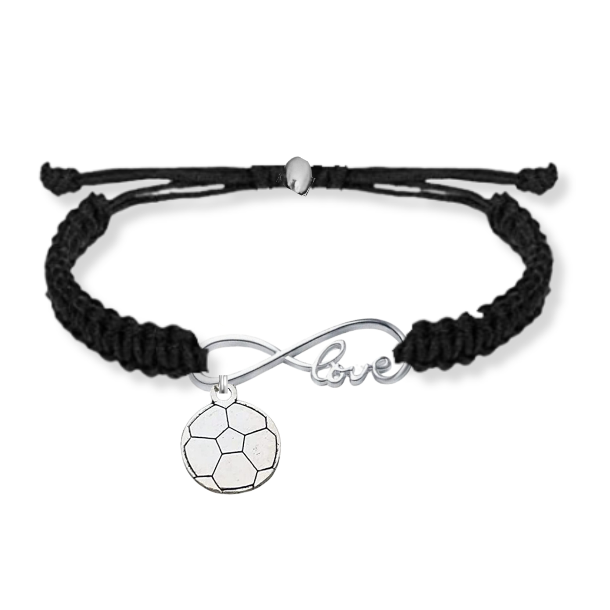 Socccer Love Infinity Rope Bracelet - Pick Color & Charm