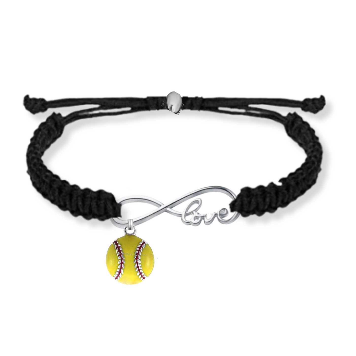 Softball Love Infinity Rope Bracelet - Pick Color & Charm