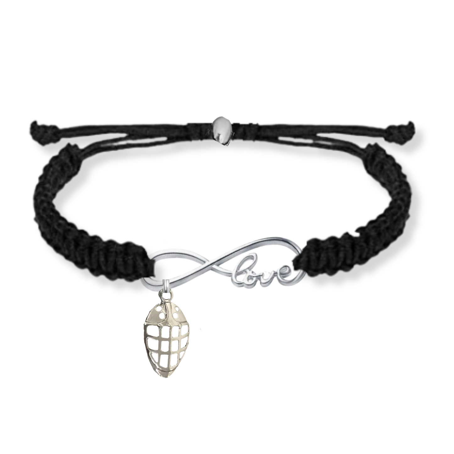 Lacrosse Love Infinity Rope Bracelet - Pick Color & Charm