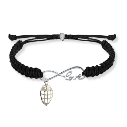 Lacrosse Love Infinity Rope Bracelet - Pick Color & Charm