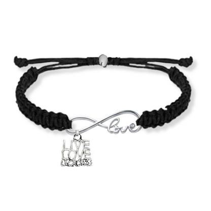 Lacrosse Love Infinity Rope Bracelet - Pick Color & Charm