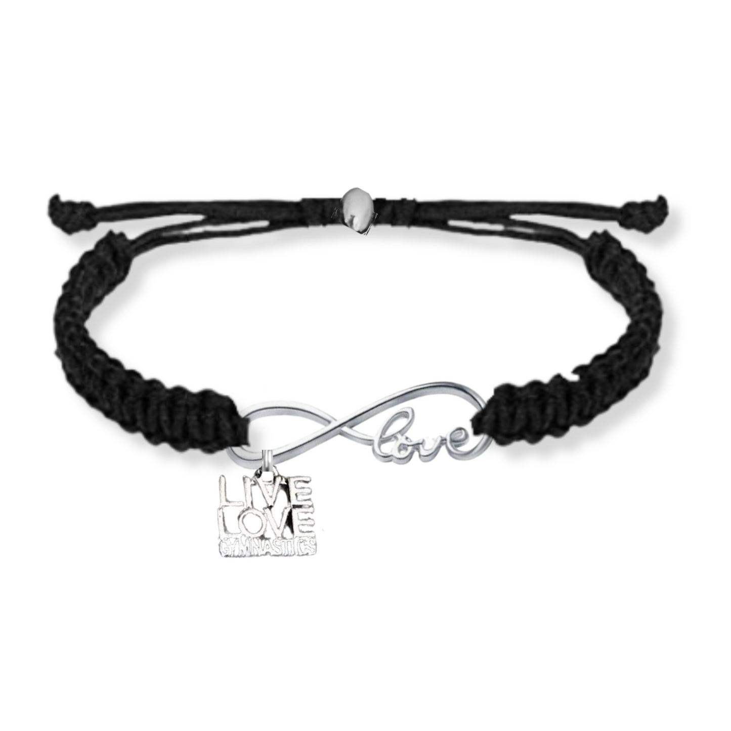 Gymnastics Love Infinity Rope Bracelet - Pick Color & Charm