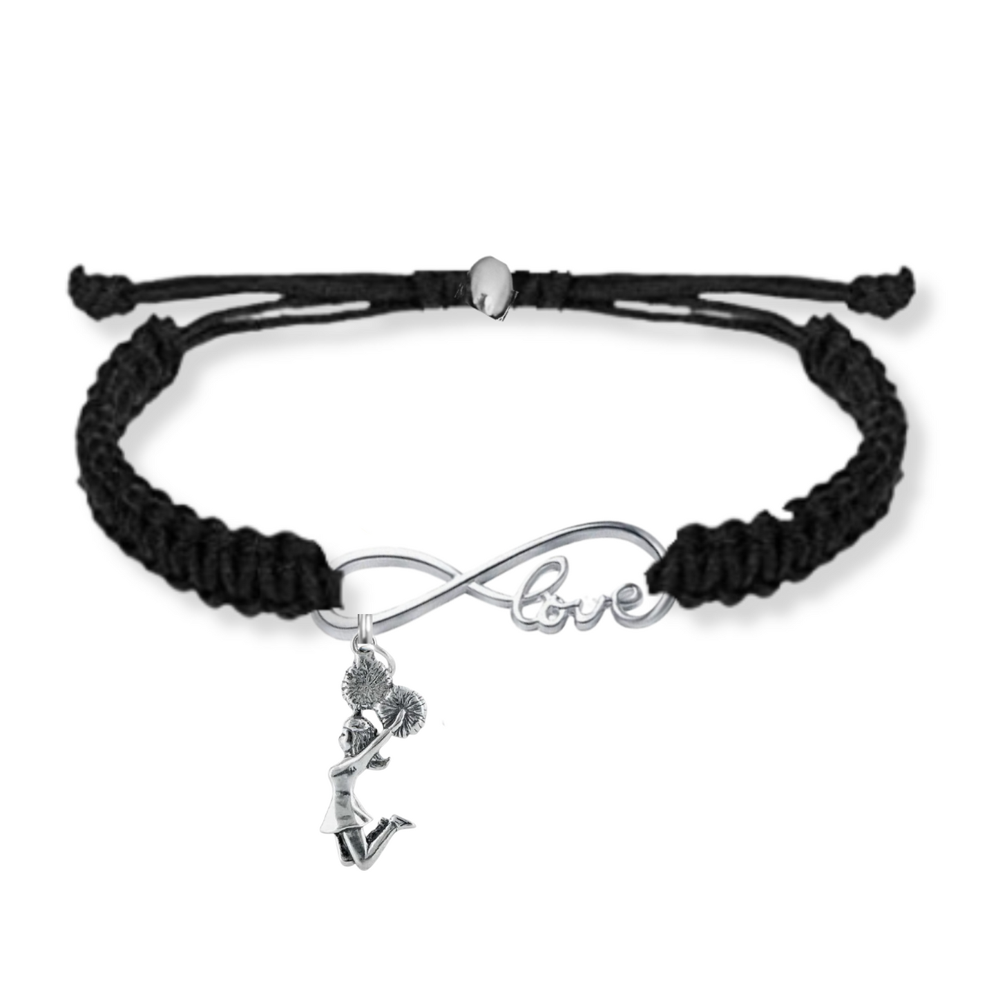 Cheer Love Infinity Rope Bracelet - Pick Color & Charm