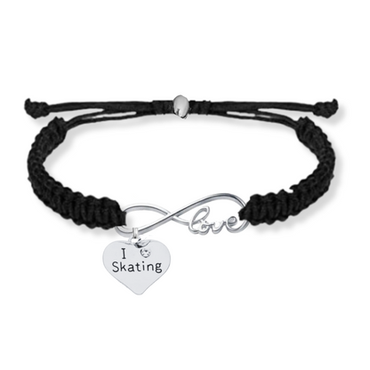 Skating Love Infinity Rope Bracelet - Pick Color & Charm