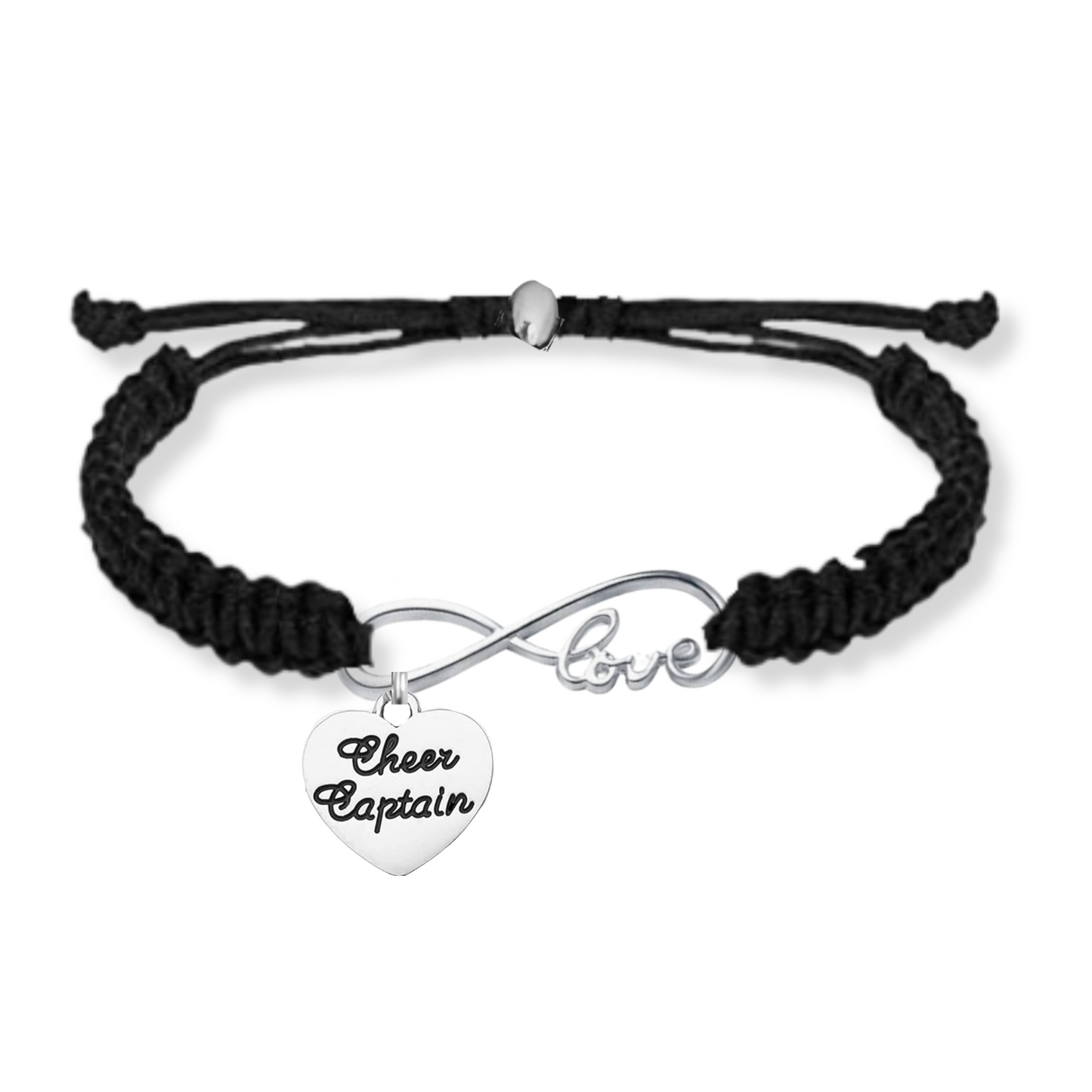 Cheer Love Infinity Rope Bracelet - Pick Color & Charm