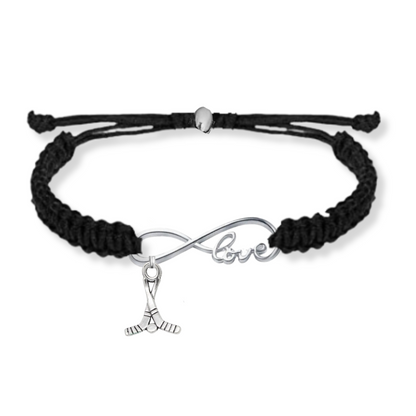 Field Hockey Infinity Adjustable Rope Bracelet - Pick Charm