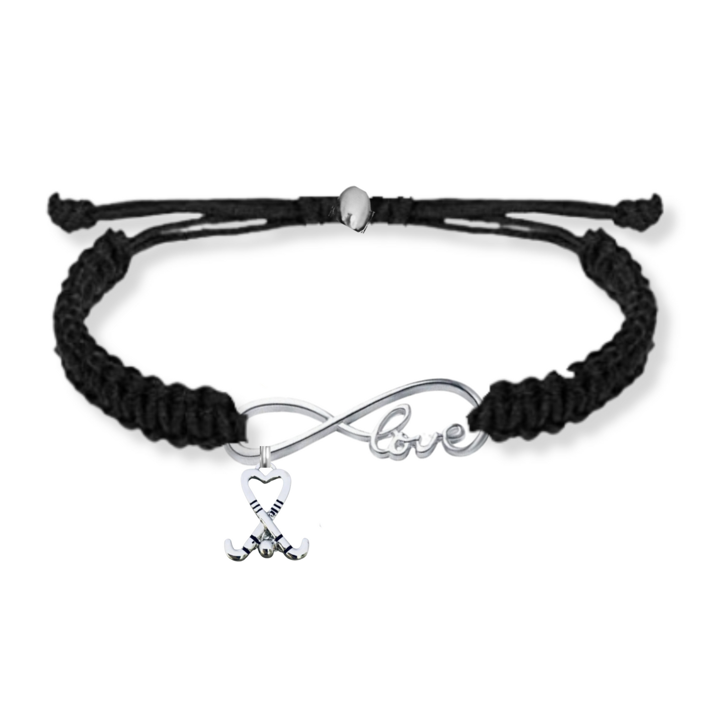 Field Hockey Infinity Adjustable Rope Bracelet - Pick Charm