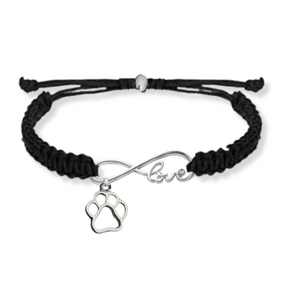 Pet Paw Love Infinity Rope Bracelet - Pick Color