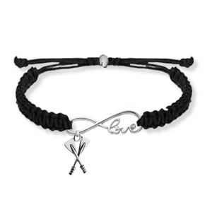 Rowing Oar Love Infinity Rope Bracelet - Pick Color