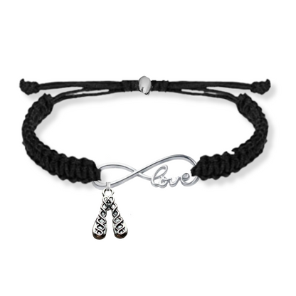 Dance Infinity Adjustable Rope Bracelet - Pick Charm