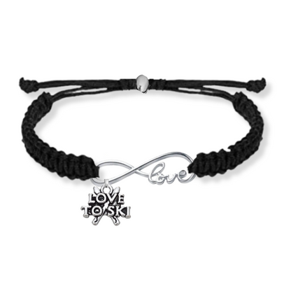 Skating Love Infinity Rope Bracelet - Pick Color & Charm