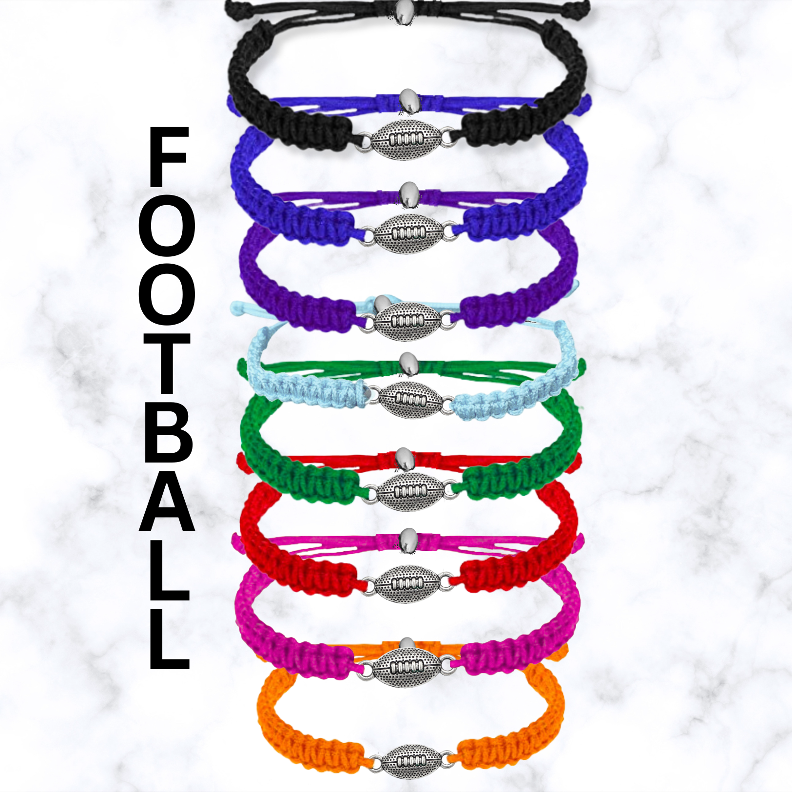 Football Rope Bracelet - Pick Color