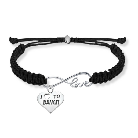 Dance Infinity Adjustable Rope Bracelet - Pick Charm