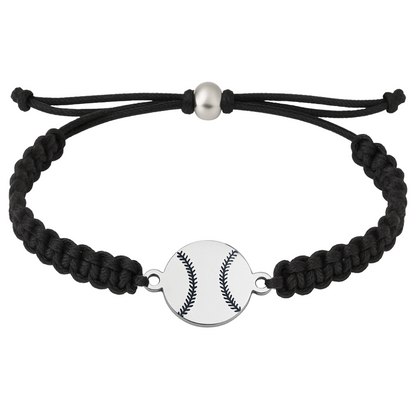 Baseball Stainless Steel Rope Bracelet - Pick Color