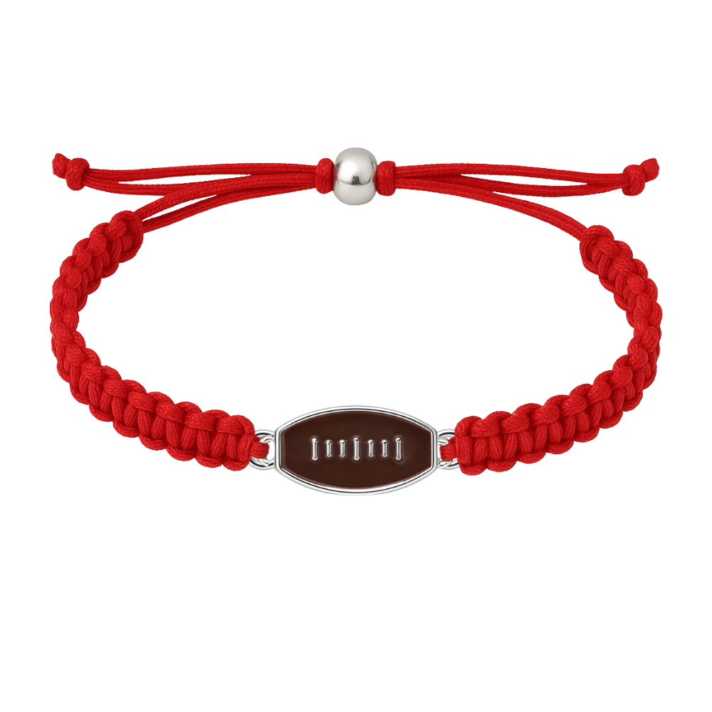 Football Enamel Rope Bracelet - Pick Color