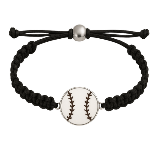Baseball Stainless Steel Rope Bracelet - Pick Color