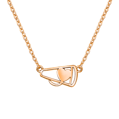 Cheer Heart Megaphone Necklace - Pick Color