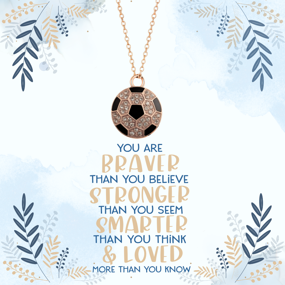 Soccer Braver Necklace Card