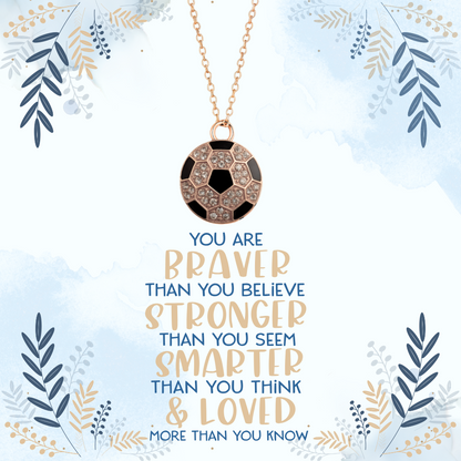 Soccer Braver Necklace Card