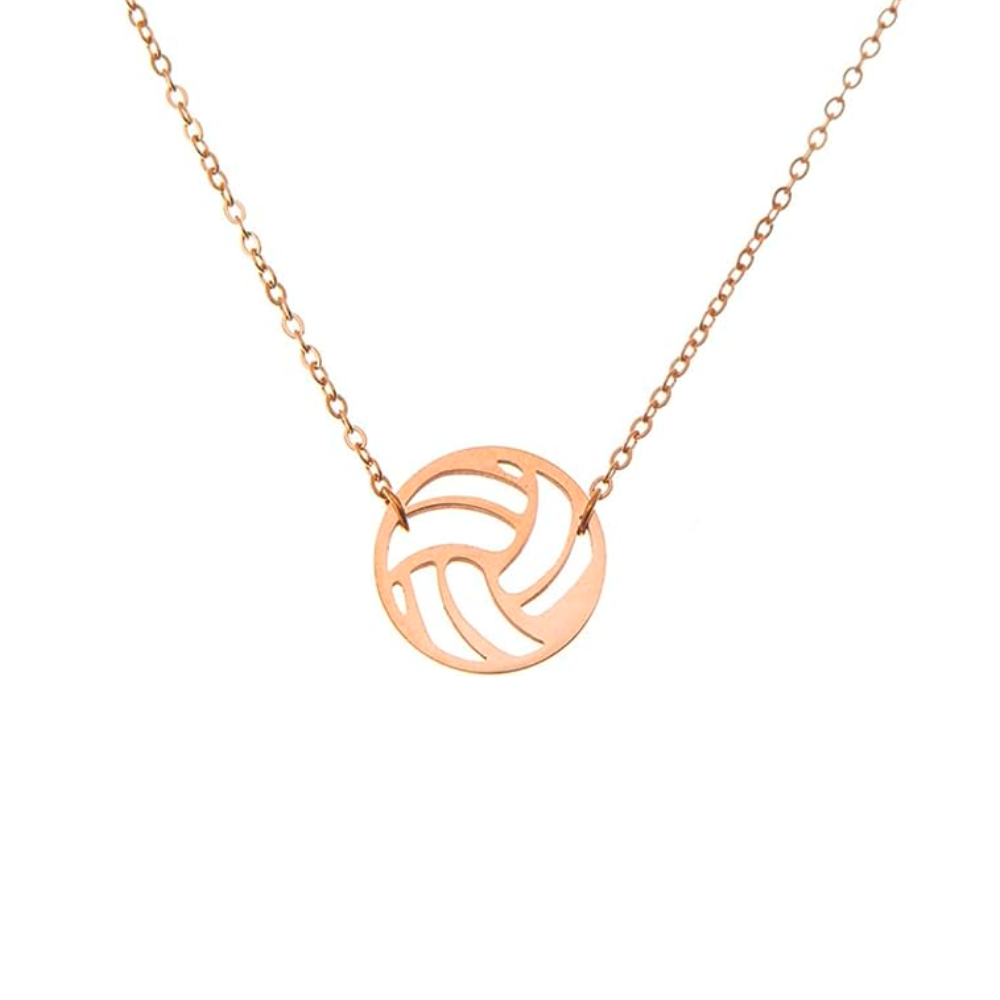 rose goldvolleyball necklace