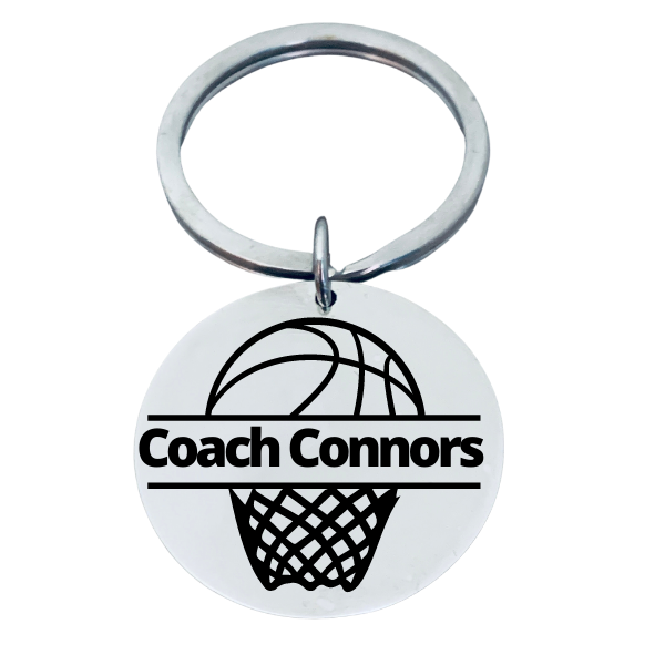 Personalized Basketball Coach Keychain