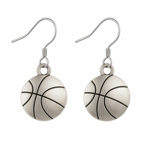 Basketball Charm Dangle Earrings