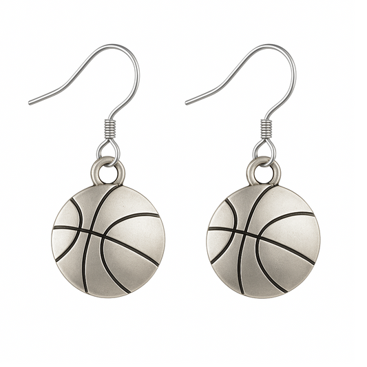 Basketball Charm Dangle Earrings