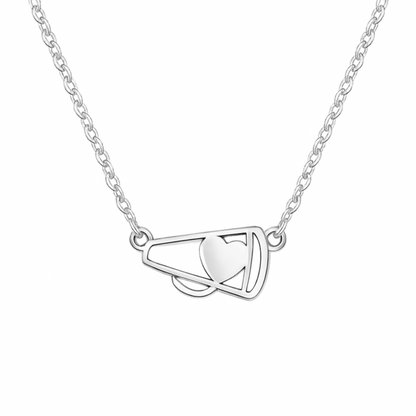 Cheer Heart Megaphone Necklace - Pick Color