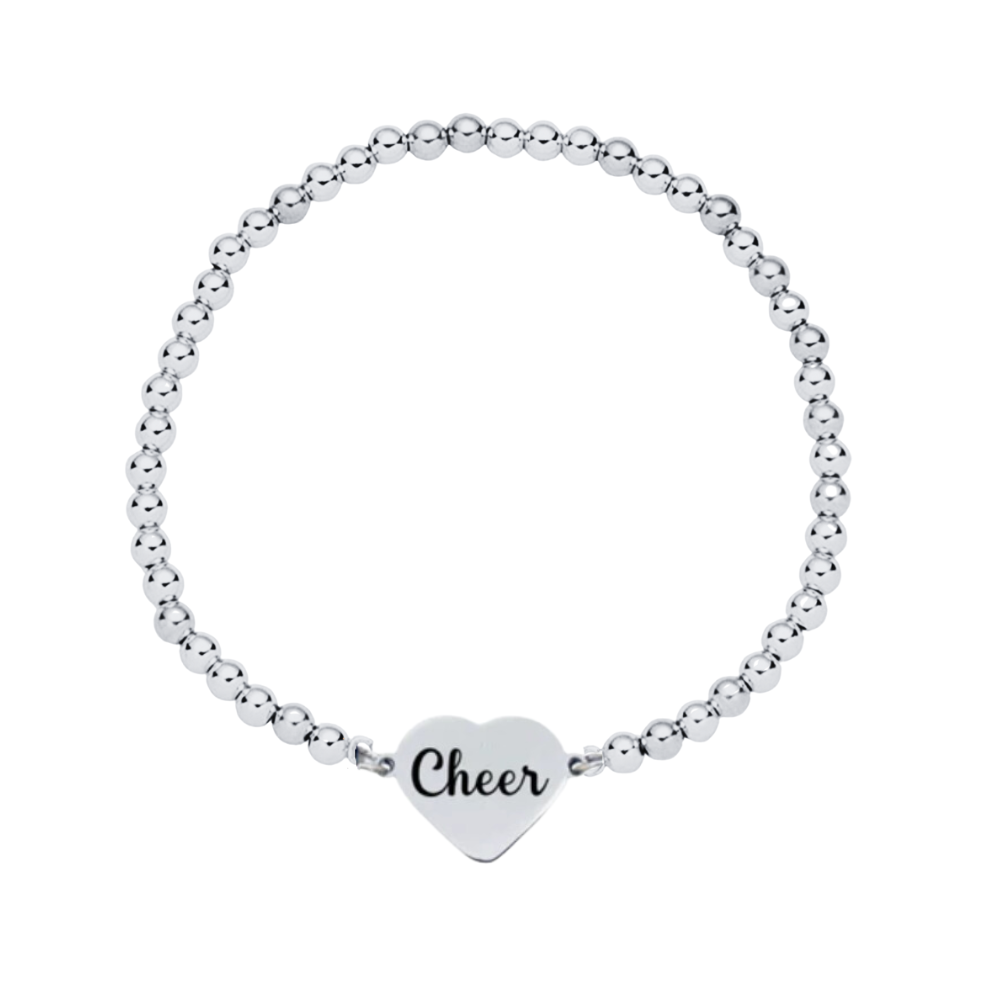 Cheer Heart Beaded Bracelet