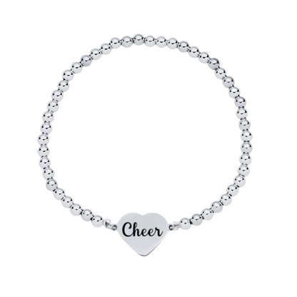 Cheer Heart Beaded Bracelet