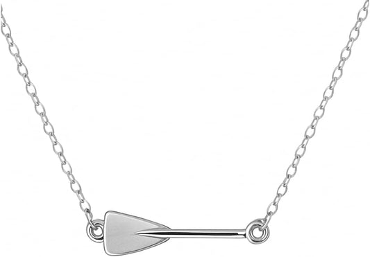 Silver Rowing Connector Necklace