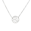 silver volleyball necklace