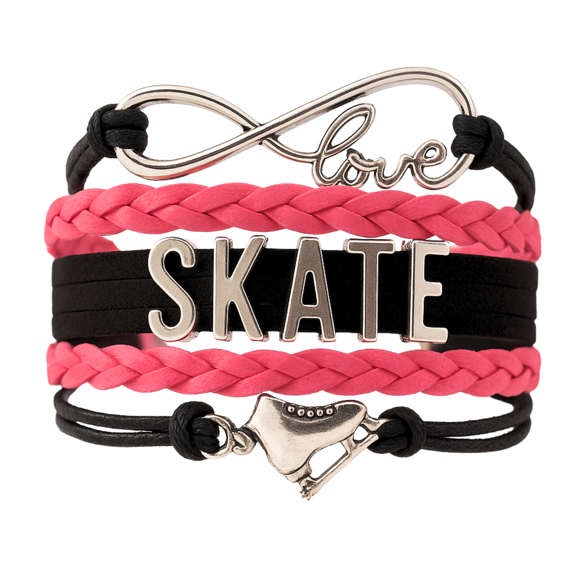 Girls Figure Skating Infinity Bracelet- Pick Color