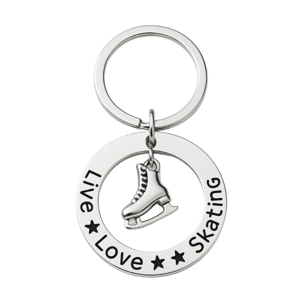Live Love Figure Skating Keychain