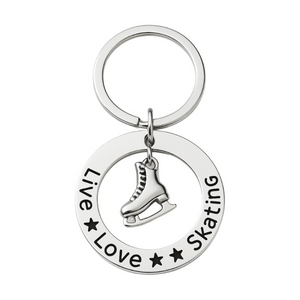 Live Love Figure Skating Keychain