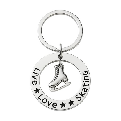 Live Love Figure Skating Keychain