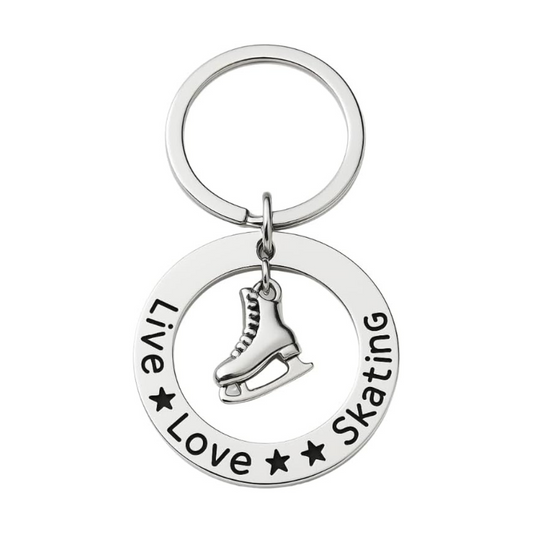 Live Love Figure Skating Keychain