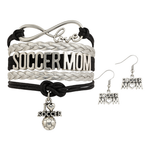 Soccer Mom Set - Infinity Bracelet & Earrings