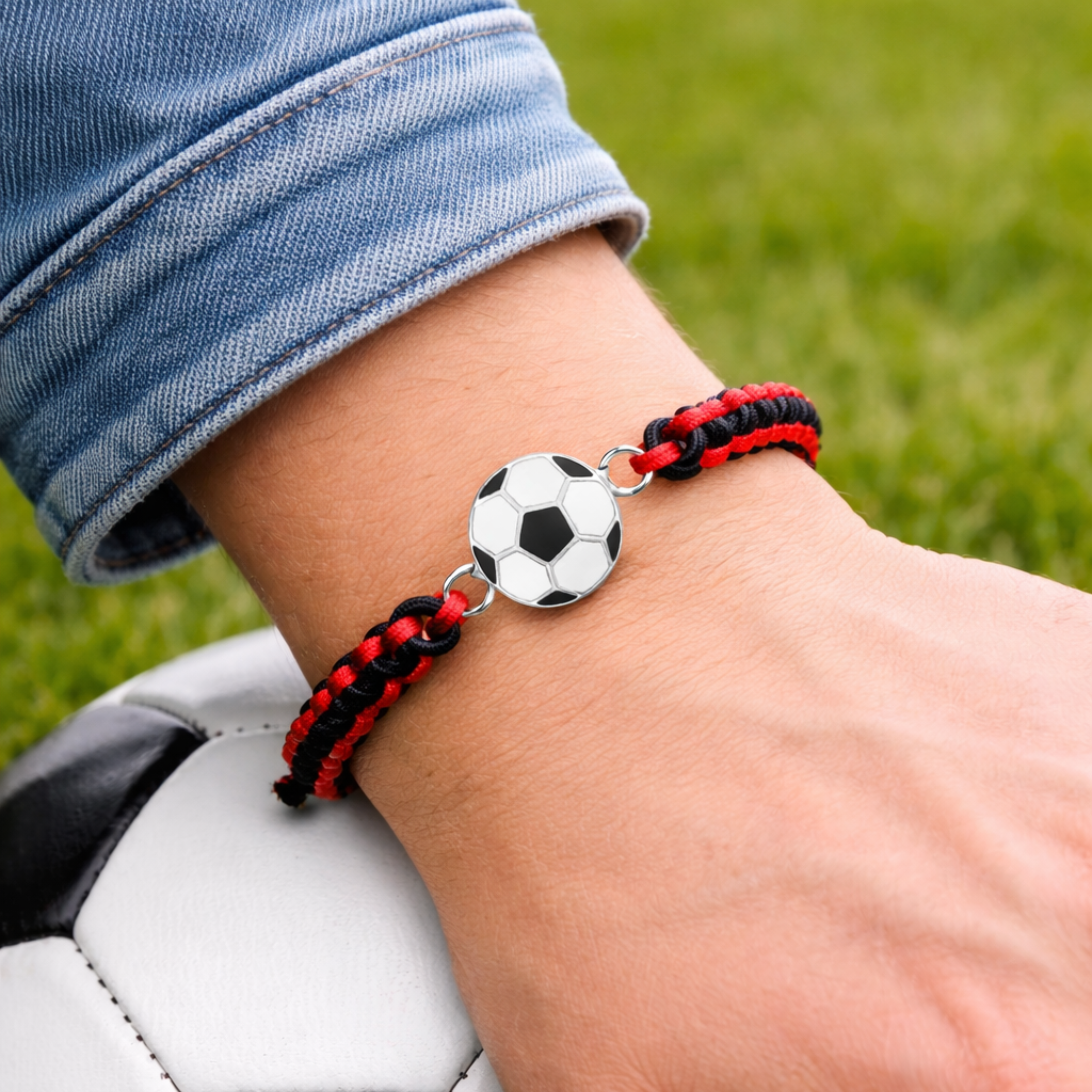 Multi Colored Soccer Bracelet - Pick Colors & Charms